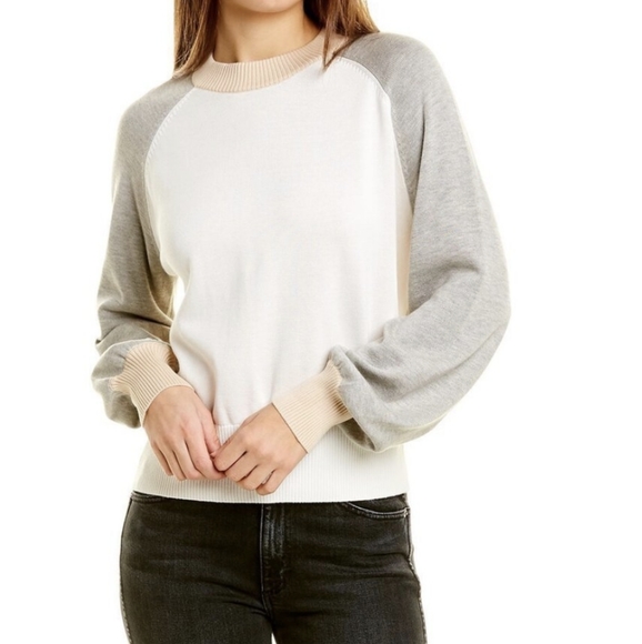 Monrow Sweaters - NWT Monrow color block mock neck sweater